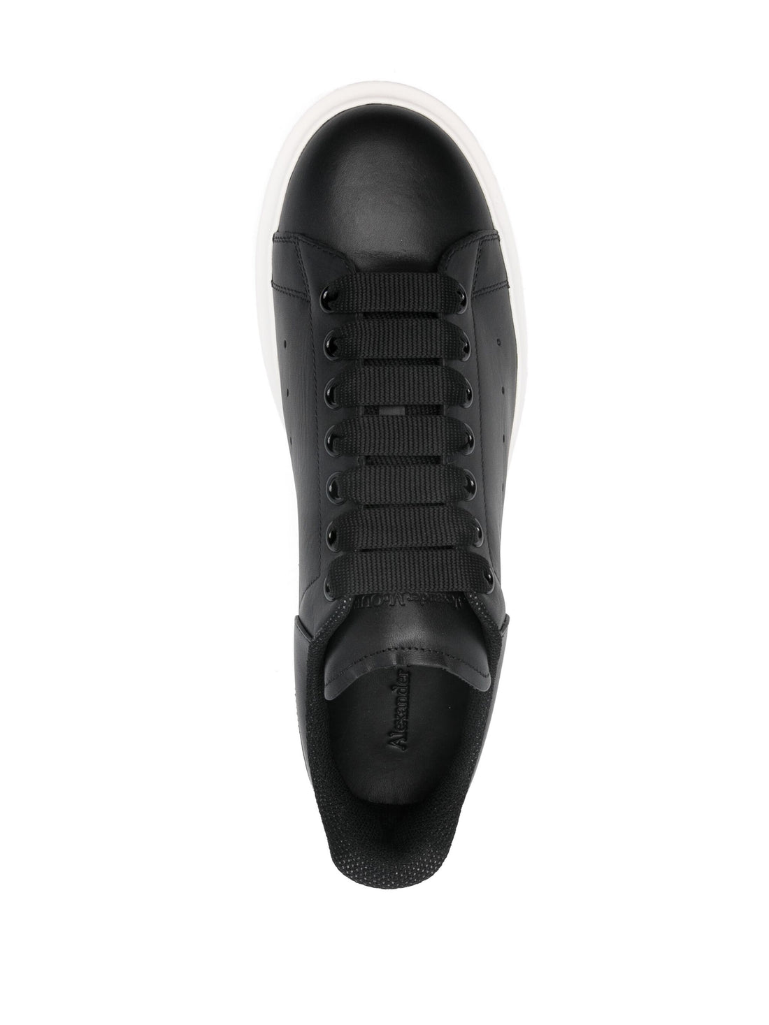 ALEXANDER MCQUEEN Oversized Sole Calf Leather Sneakers Black