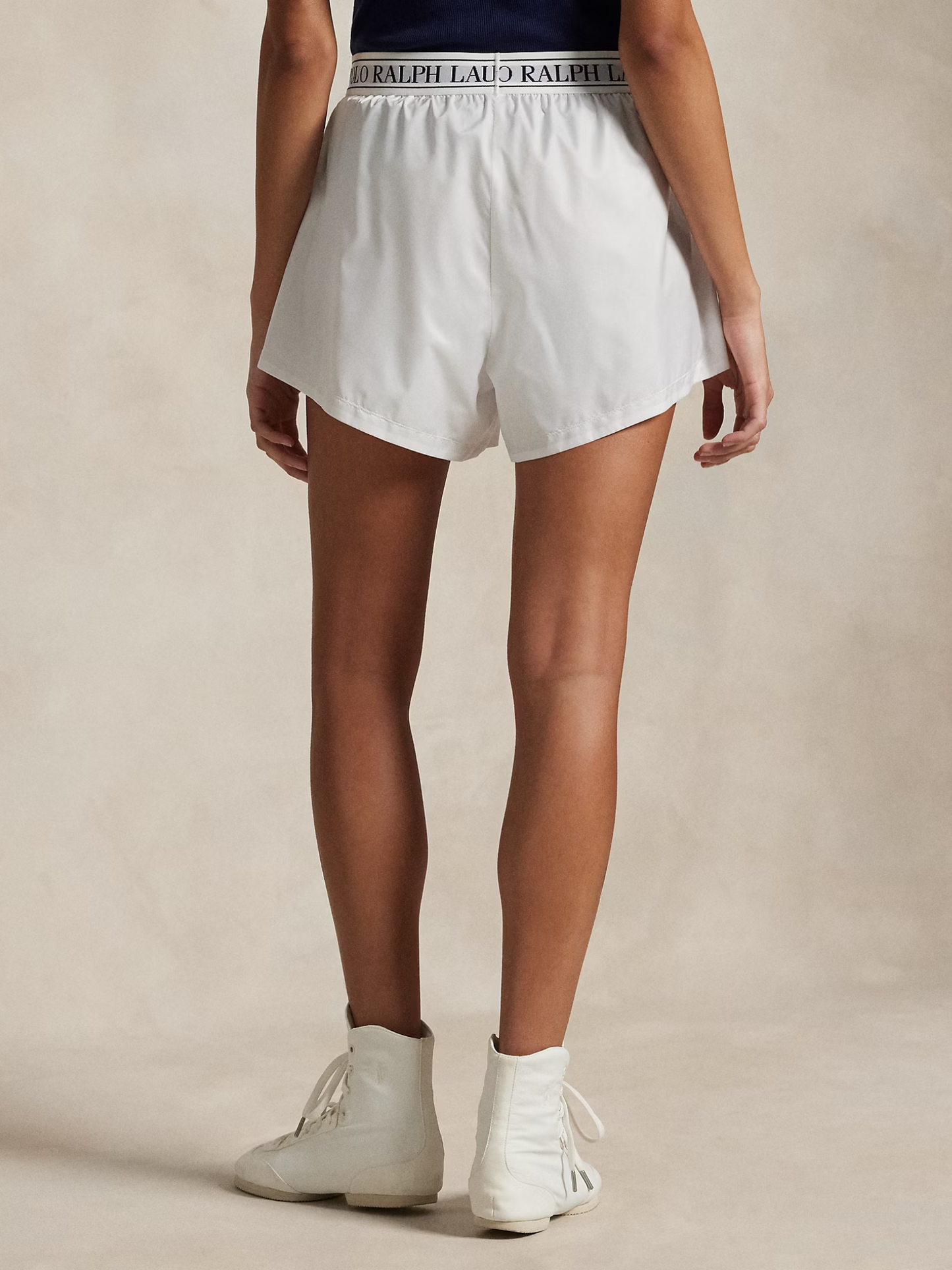 ショートパンツ RALPH LAUREN WOMEN Logo-waistband Ripstop Short Ceramic Whit RALPH LAUREN WOMEN Logo-waistband Ripstop Short Ceramic