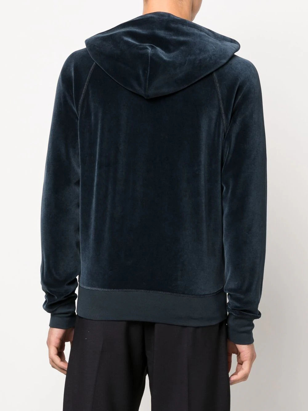 TOM FORD Zip Up Hoodie Navy / Green - MAISONDEFASHION.COM