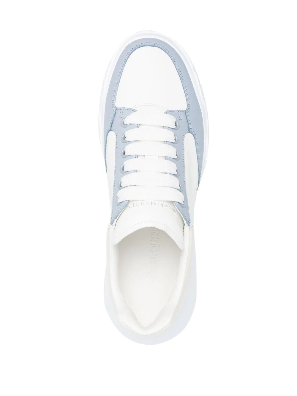 ALEXANDER MCQUEEN Court Sneakers White/Vanilla/Blue - MAISONDEFASHION.COM