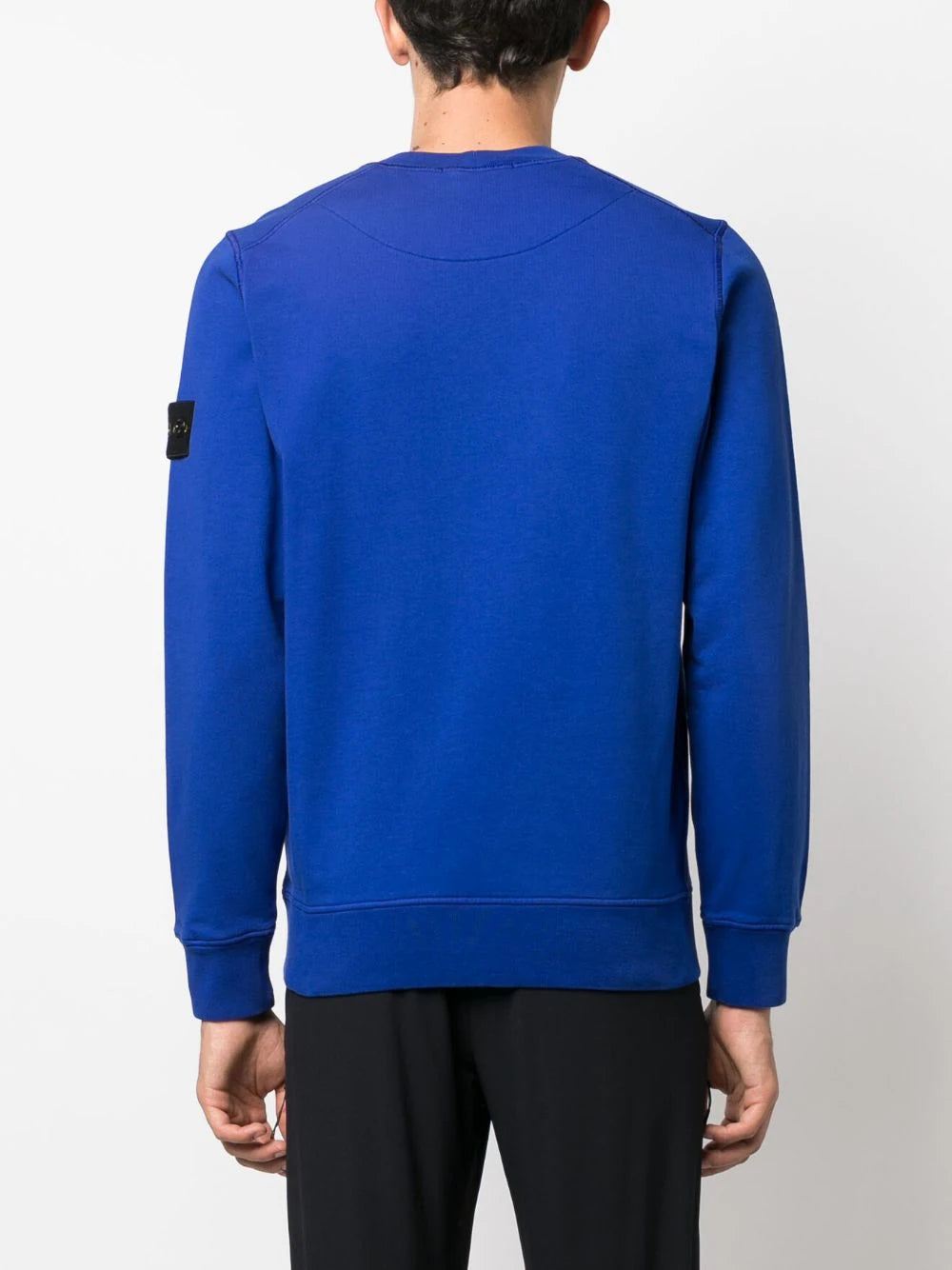 STONE ISLAND Compass Patch Logo Sweatshirt Royal Blue - MAISONDEFASHION.COM