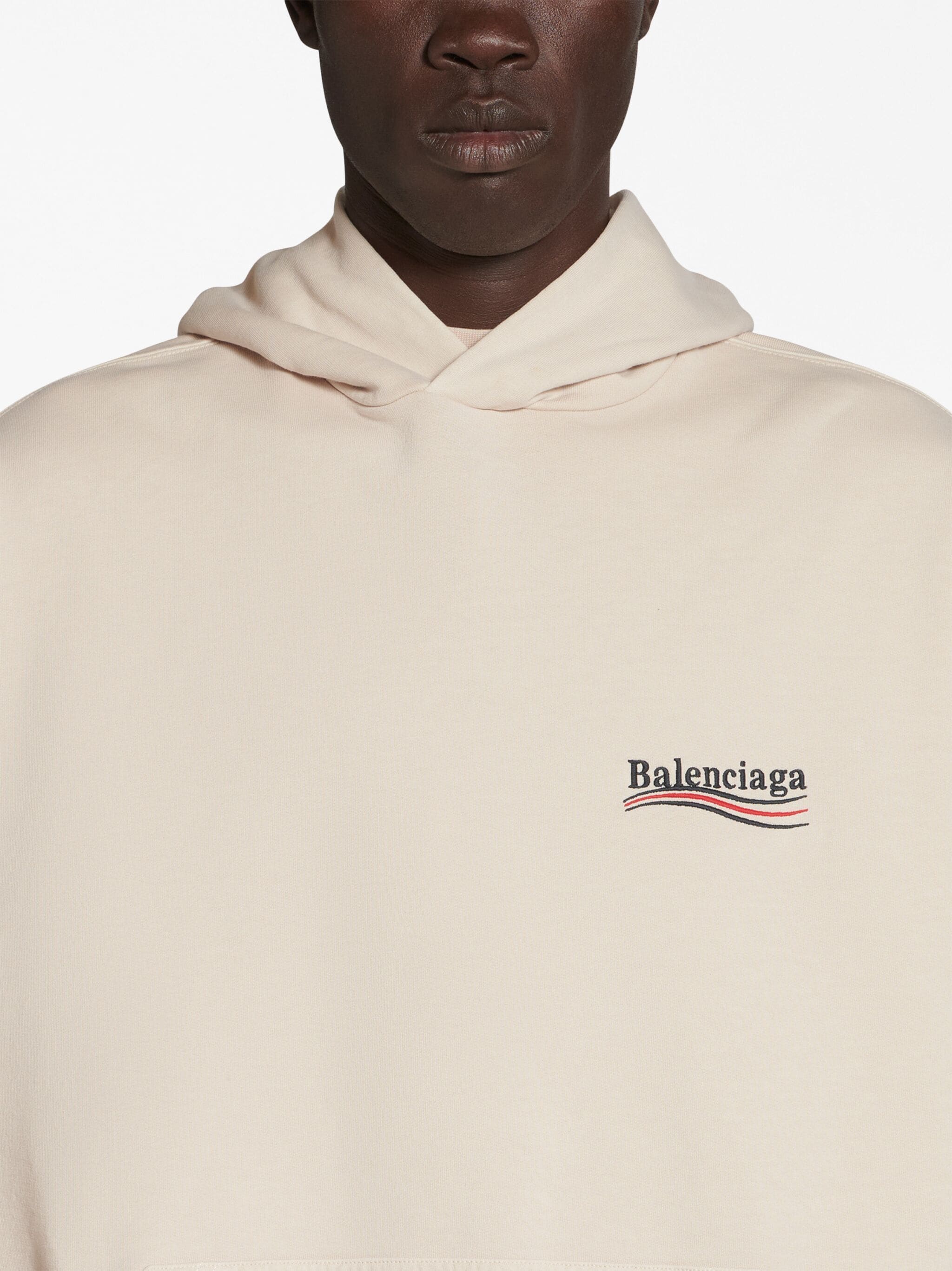 BALENCIAGA UNISEX Embroidered Political Campaign Large Fit Hoodie