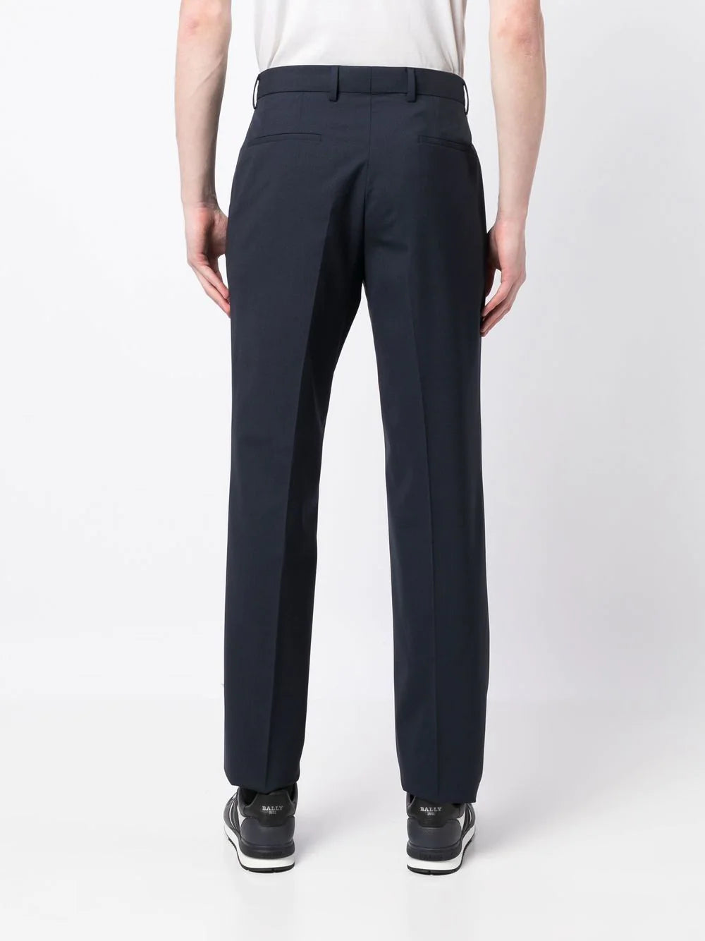 BOSS Slim-fit Trousers Open Blue - MAISONDEFASHION.COM