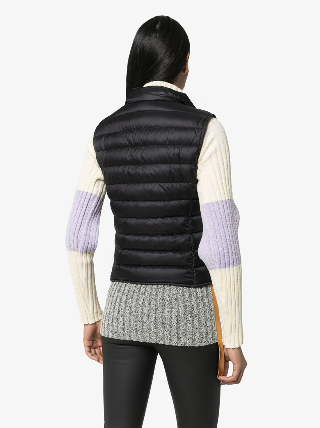 MONCLER WOMEN Liane Logo Patch Down Gilet Black