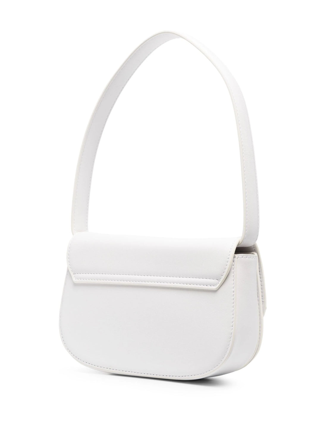 DIESEL WOMEN 1DR Leather Shoulder Bag White - MAISONDEFASHION.COM