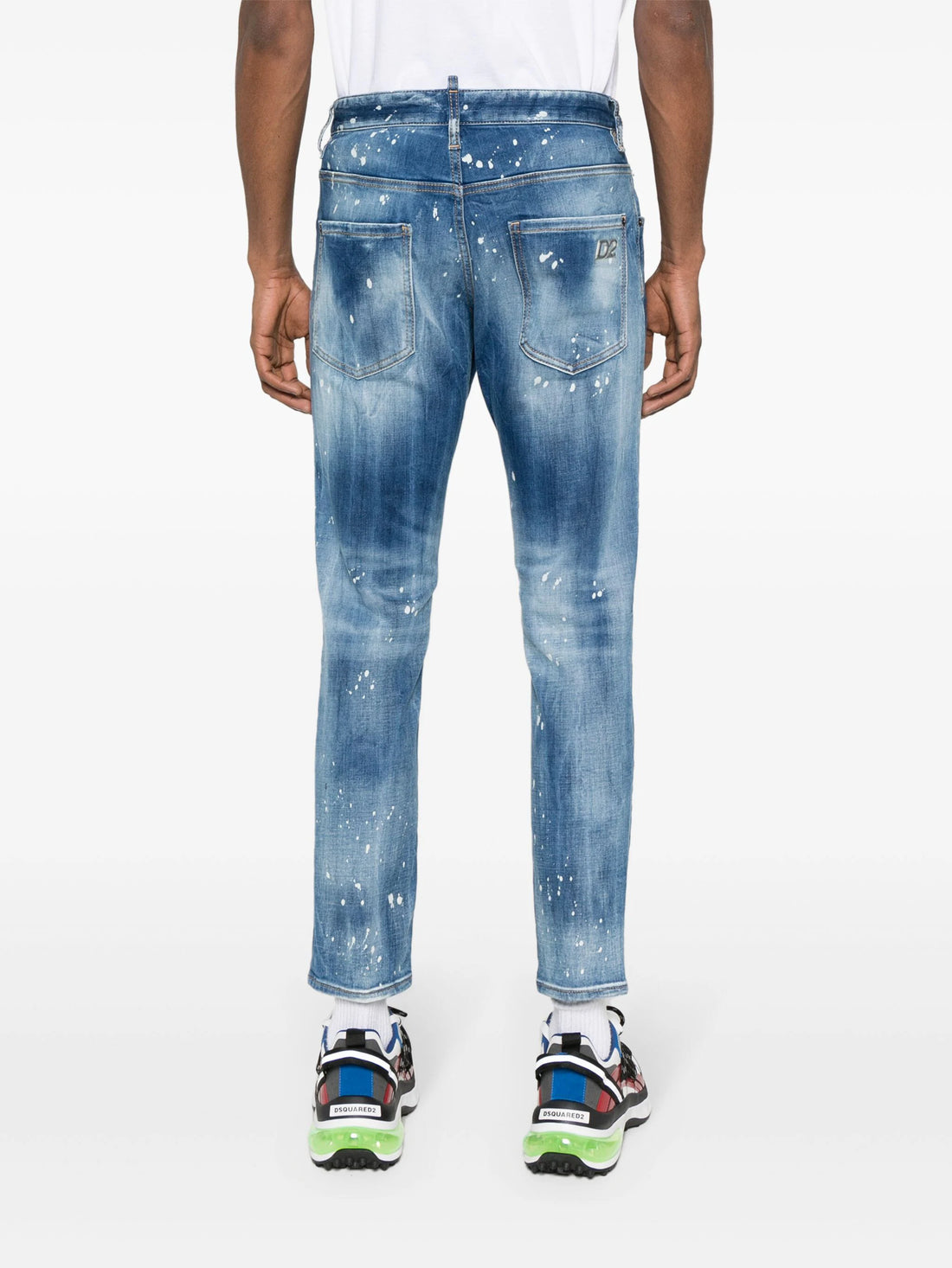 DSQUARED2 Super Twinky Mid Rise Skinny Jeans Blue - MAISONDEFASHION.COM