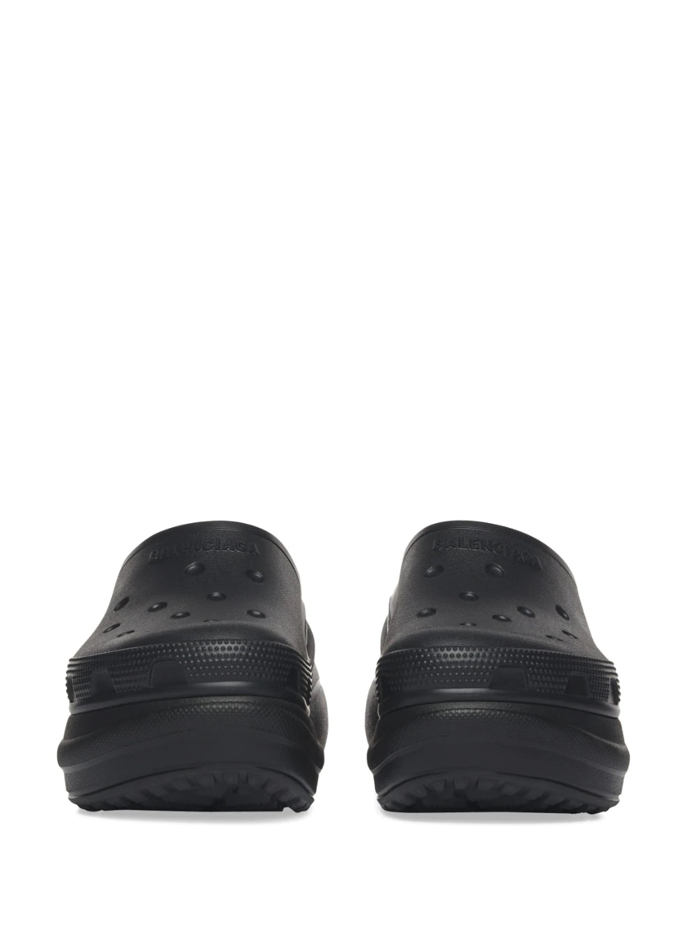 BALENCIAGA MEN Crocs™ Mules In Rubber Black - MAISONDEFASHION.COM