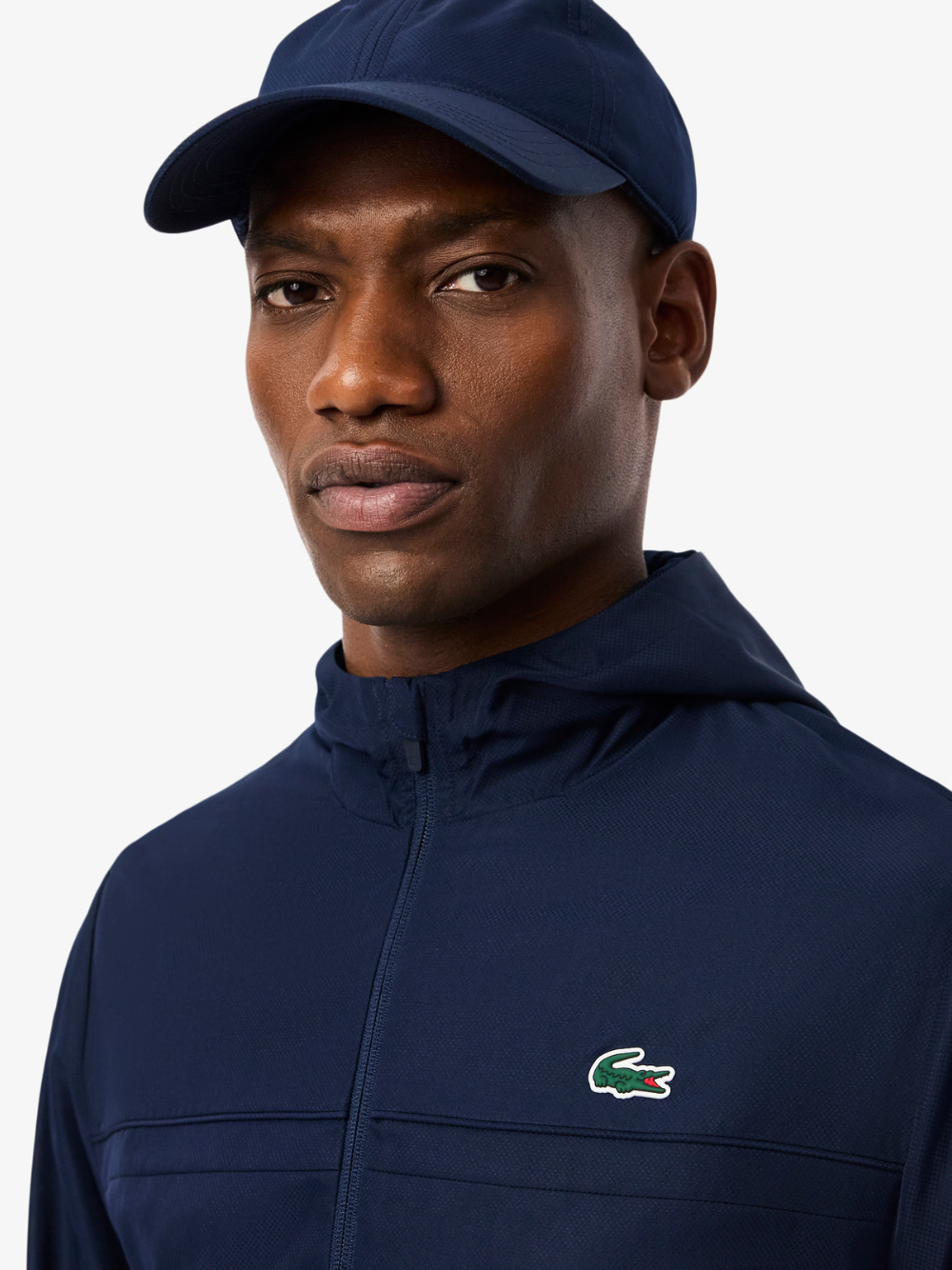 LACOSTE Water-Repellent Sport Track Jacket Navy – MAISONDEFASHION.COM