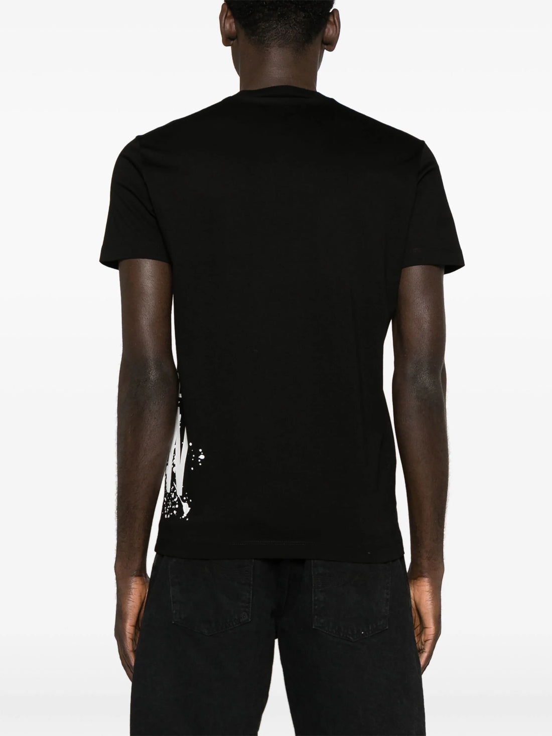DSQUARED2 Icon Splash Cool Fit Cotton T-Shirt Black - MAISONDEFASHION.COM