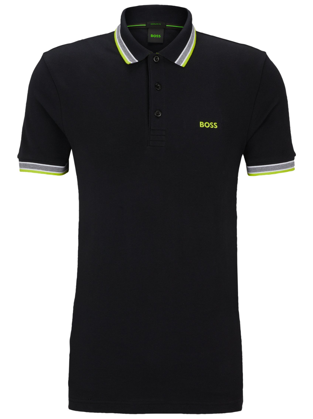 BOSS MEN Logo-embroidered Cotton Short-sleeved Polo Shirt Charcoal - MAISONDEFASHION.COM