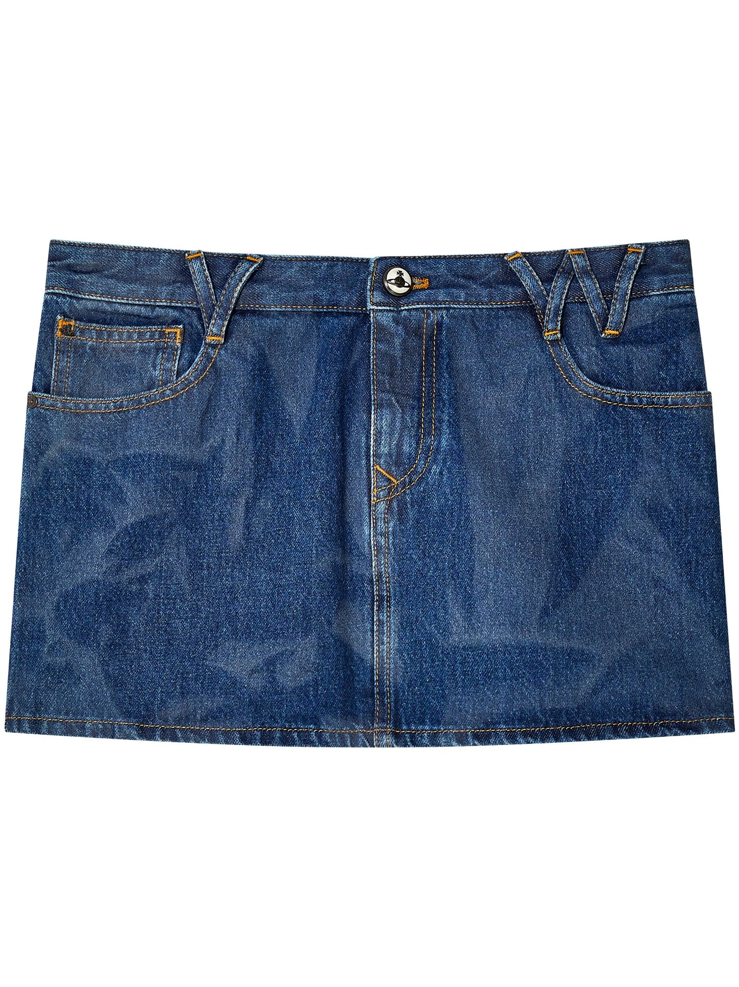 VIVIENNE WESTWOOD WOMEN Denim Mini Skirt Blue - MAISONDEFASHION.COM