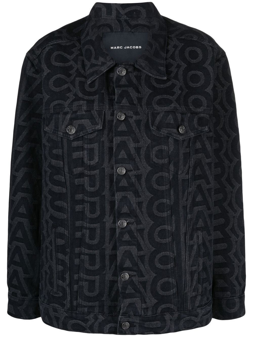 MARC JACOBS WOMEN Monogram Denim Jacket Black - MAISONDEFASHION.COM