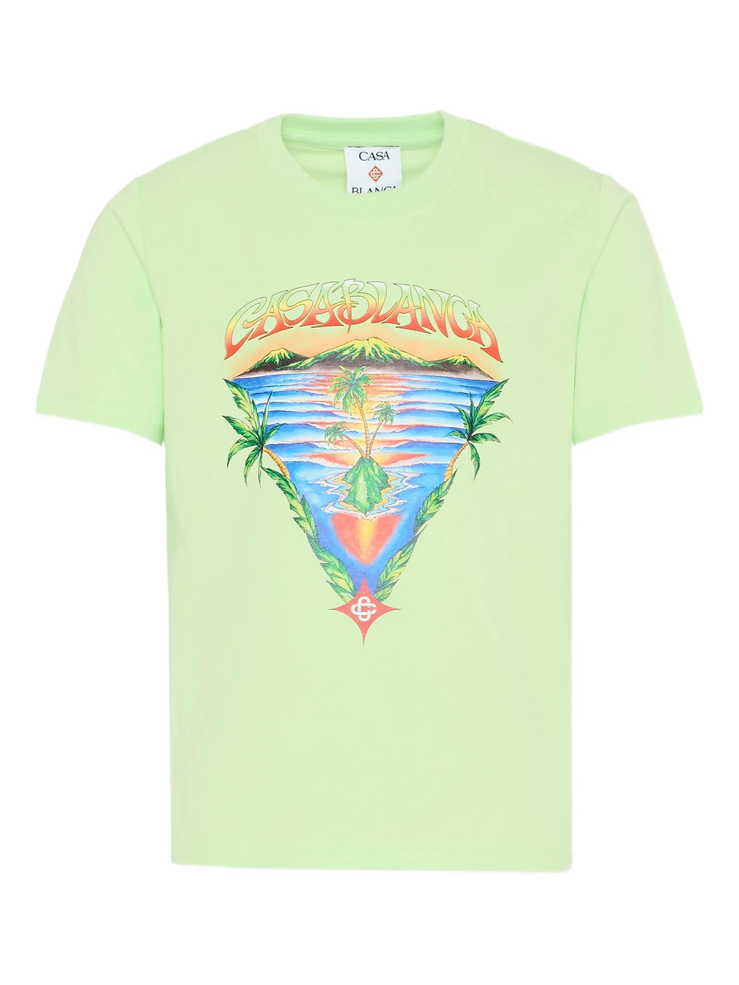 CASABLANCA KIDS Boys Innocence Triangle Kids T-shirt Green - MAISONDEFASHION.COM