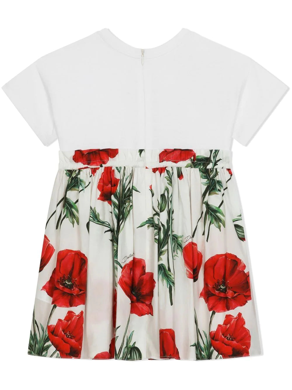 DOLCE & GABBANA KIDS Floral-print Dress White/Multicolour - MAISONDEFASHION.COM