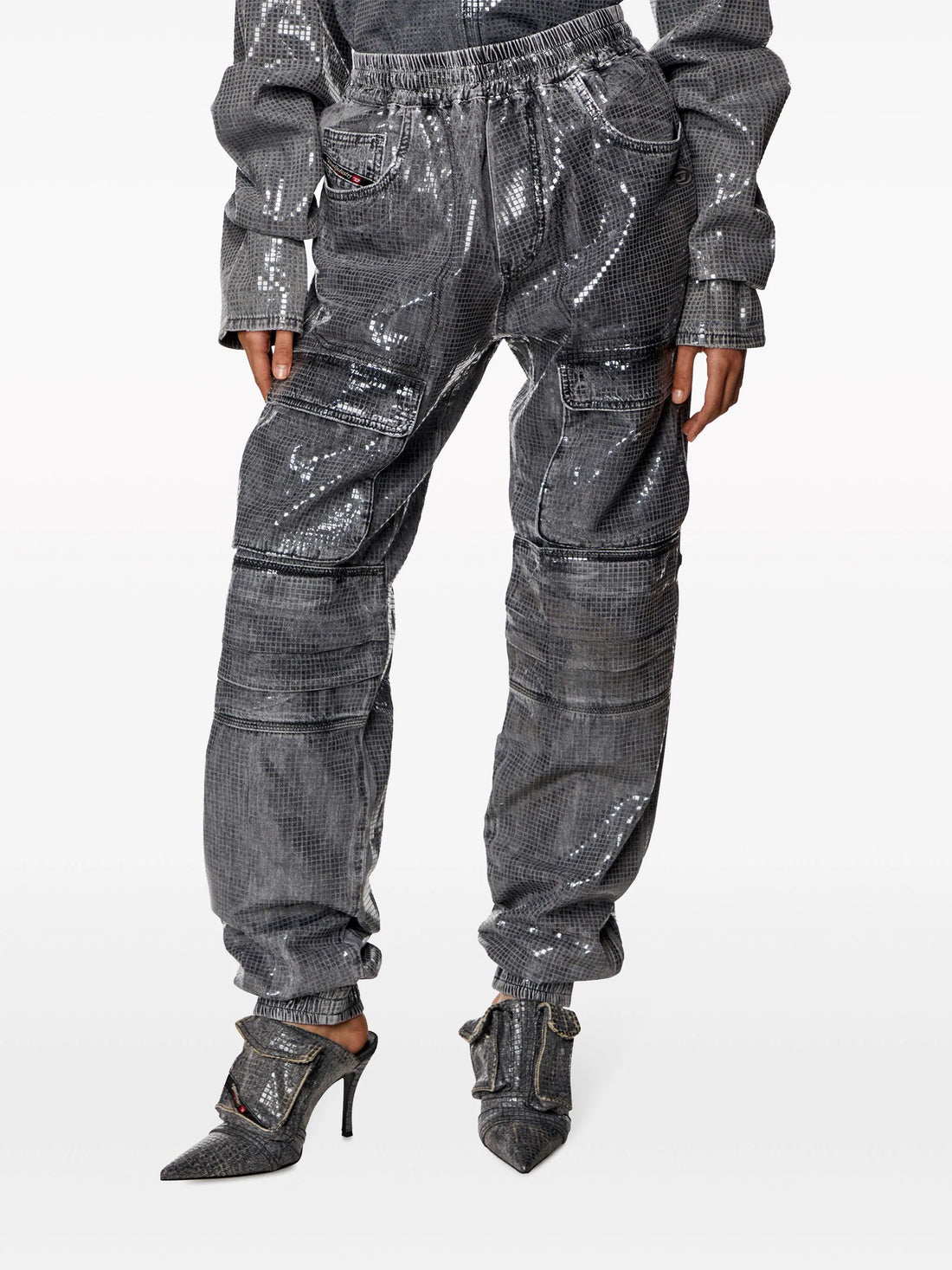 DIESEL WOMEN D-Mirt 0pgac Straight-leg Jeans Grey - MAISONDEFASHION.COM