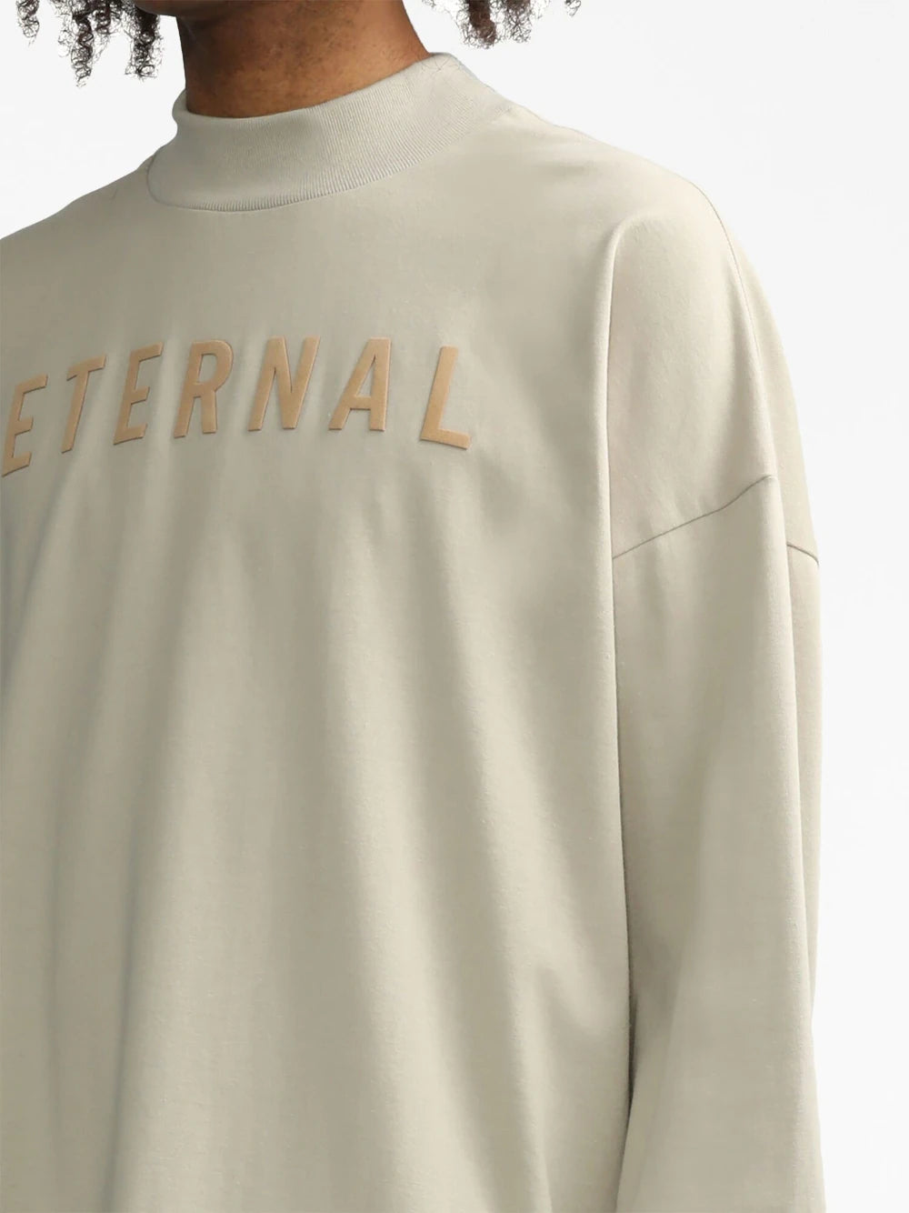 FEAR OF GOD Eternal Cotton Long Sleeve T- Shirt Cement - MAISONDEFASHION.COM