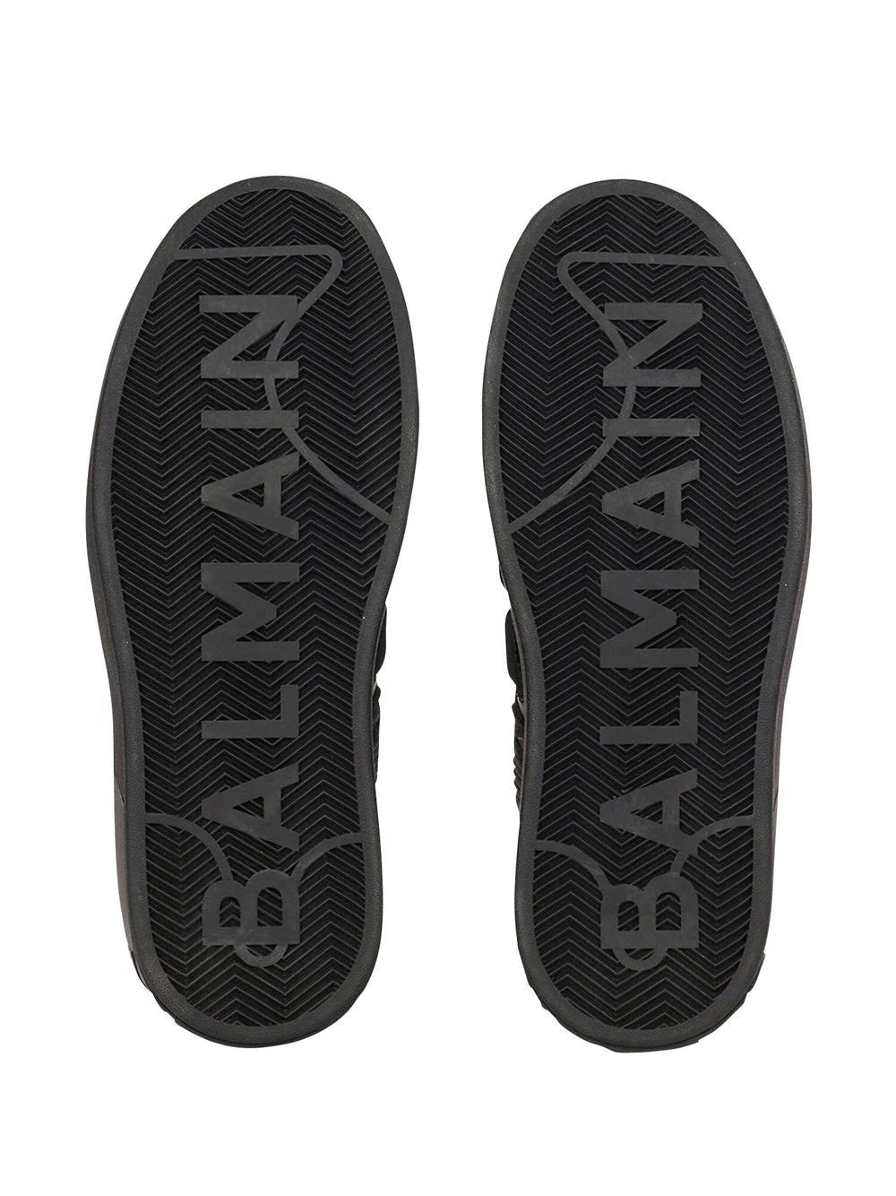 BALMAIN MEN B-Court Low Top Leather Sneakers Black - MAISONDEFASHION.COM