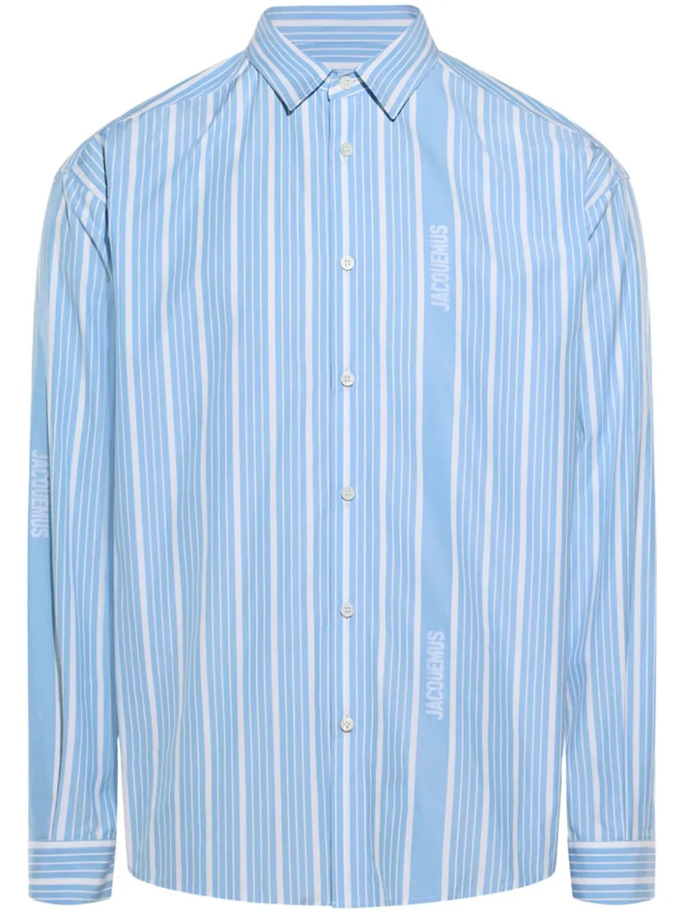 JACQUEMUS La Chemise Simon Big Logo Shirt Blue/White