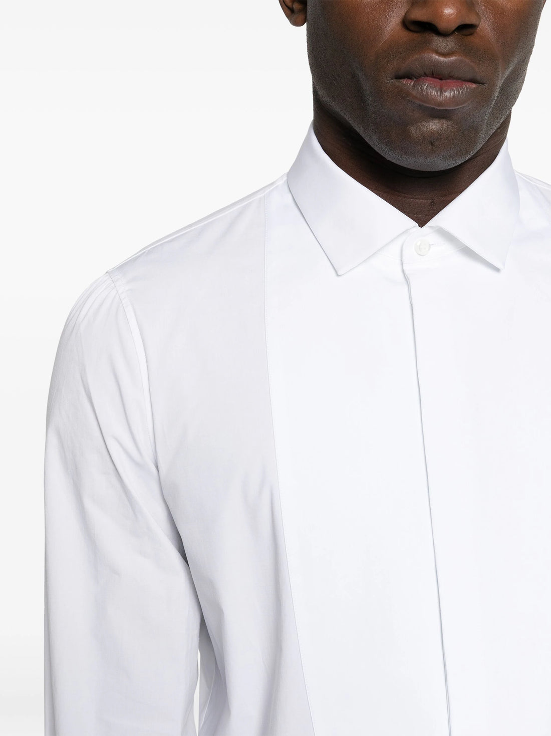 DSQUARED2 Long Sleeve Stretch Cotton Shirt White - MAISONDEFASHION.COM