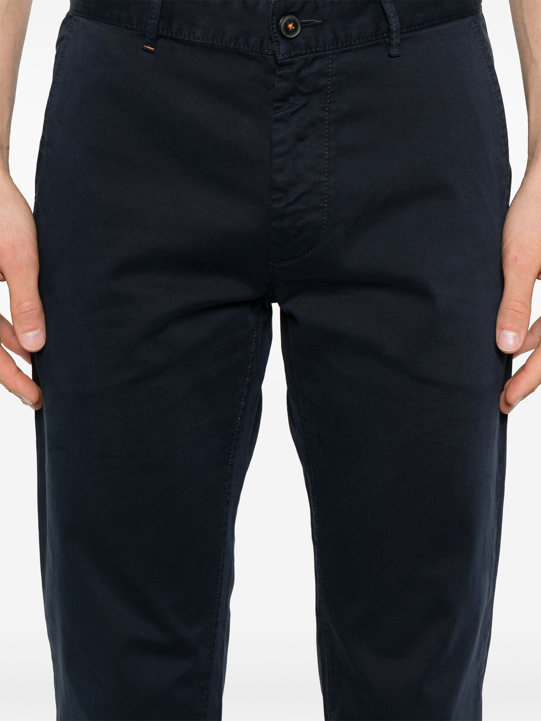 BOSS Slim Fit Stretch Cotton Chinos Dark Blue