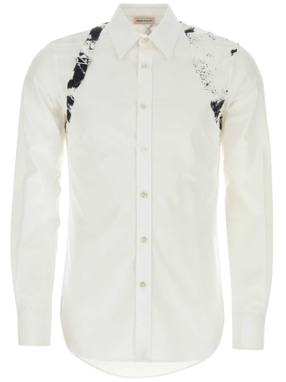 ALEXANDER MCQUEEN Strap Harness Shirt Optical White/Black