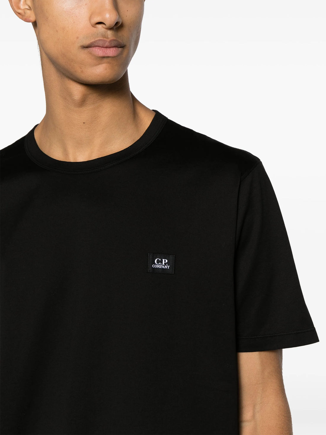 C.P. COMPANY Logo Print Cotton T-Shirt Black