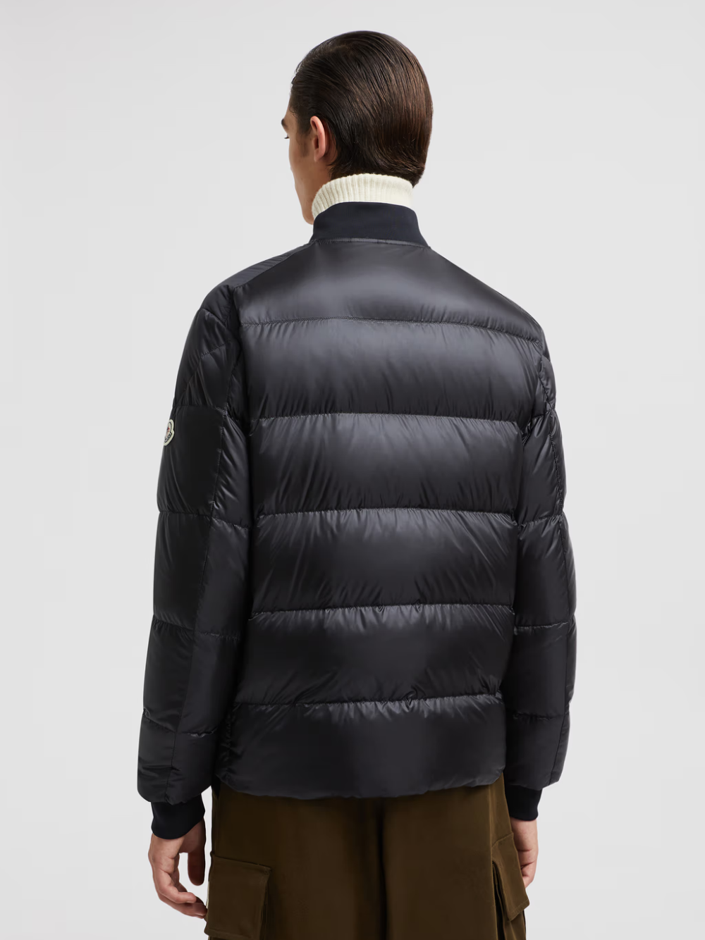 MONCLER Bazena Short Down Bomber Jacket Black