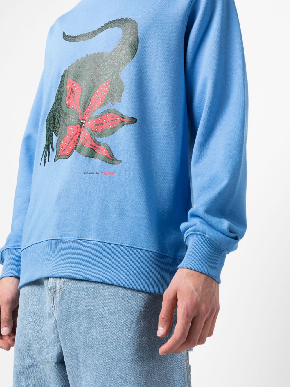 LACOSTE X Netflix Stranger Things sweatshirt Sky Blue