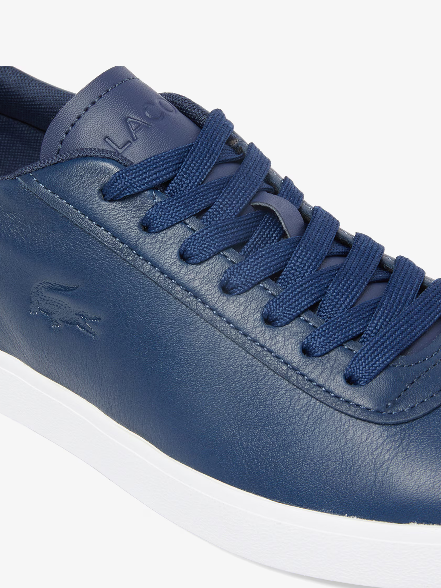 LACOSTE Baseshot Evo Leather Sneakers Navy/White –