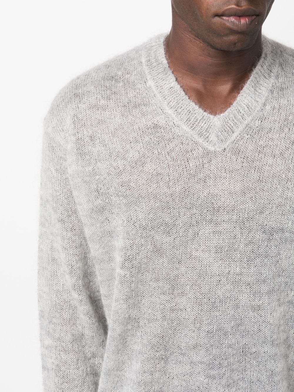 TOM FORD Knit Sweater Melange Grey - MAISONDEFASHION.COM