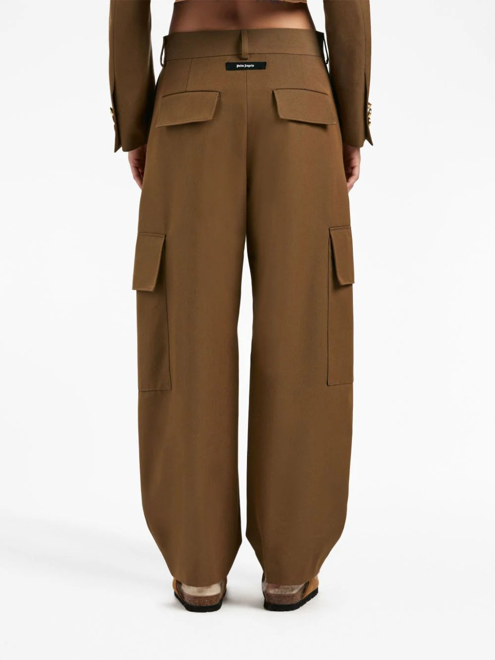 PALM ANGELS WOMEN Suit Cargo Pants Brown/Black - MAISONDEFASHION.COM