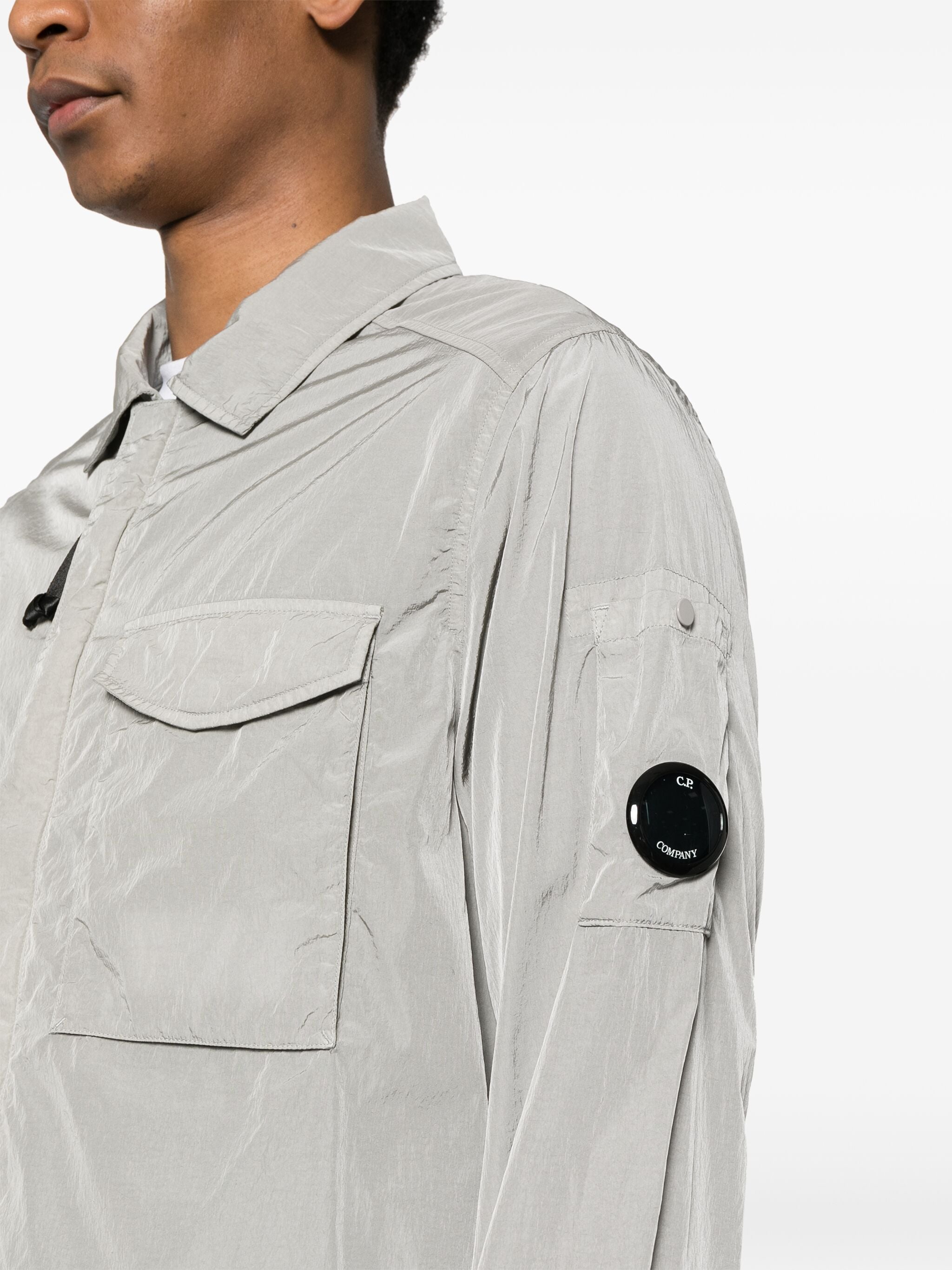 C.P. COMPANY Chrome-R Lens-Detail Shirt Jacket Grey