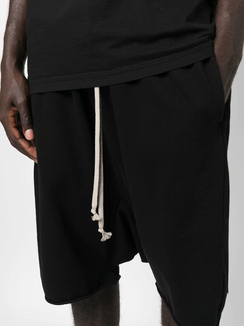 RICK OWENS DRKSHDW Eyelet Knit Shorts Black - MAISONDEFASHION.COM