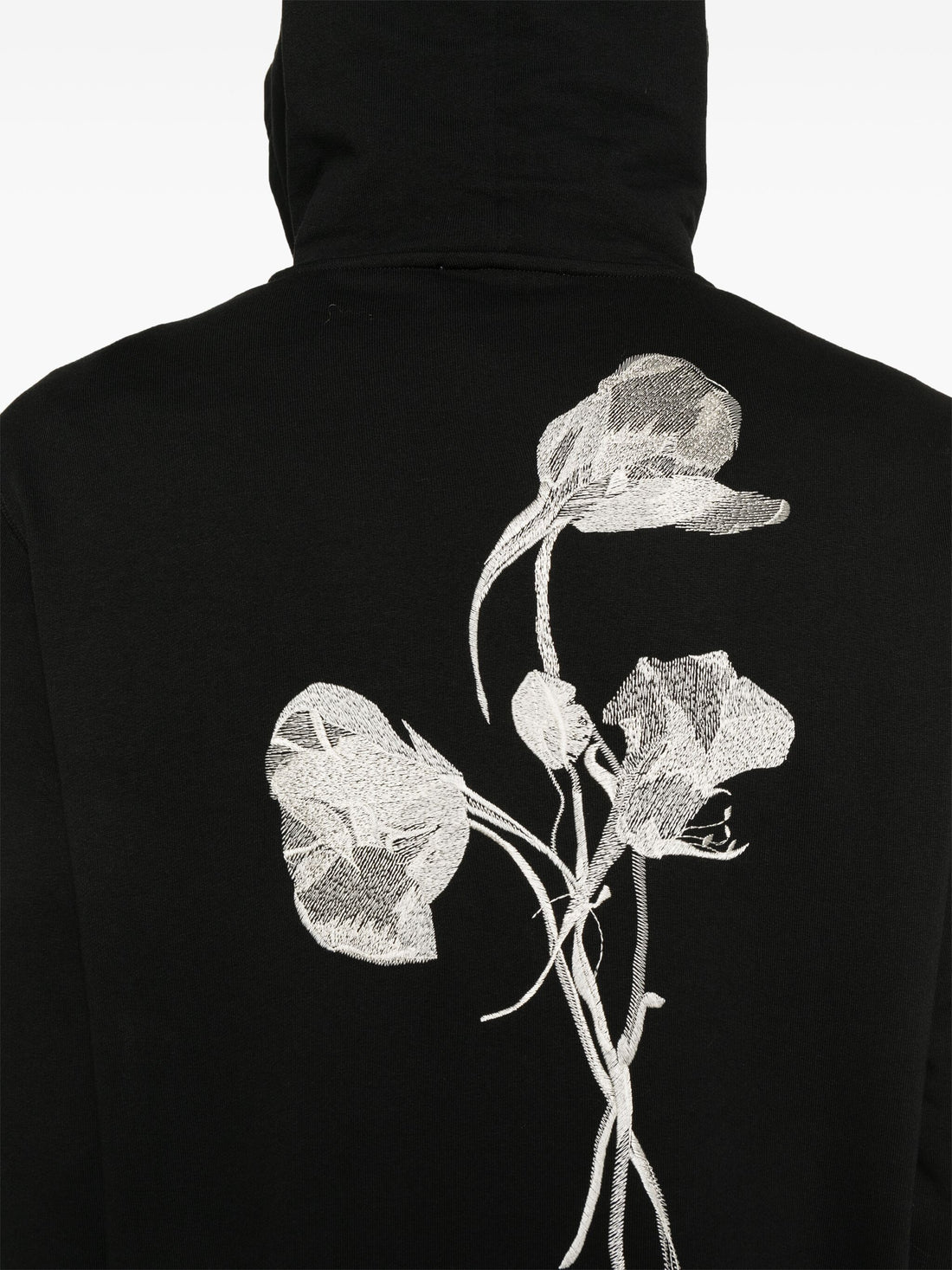 ALEXANDER MCQUEEN Logo Embroidered Hoodie Black