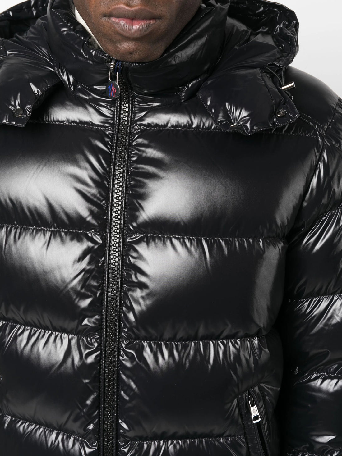 MONCLER Maya Zip-Up Padded Hooded Jacket Black