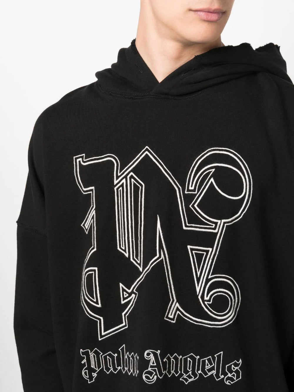 Palm Angels PA MONOGRAM STATEMENT HOODY BLACK OFF WH