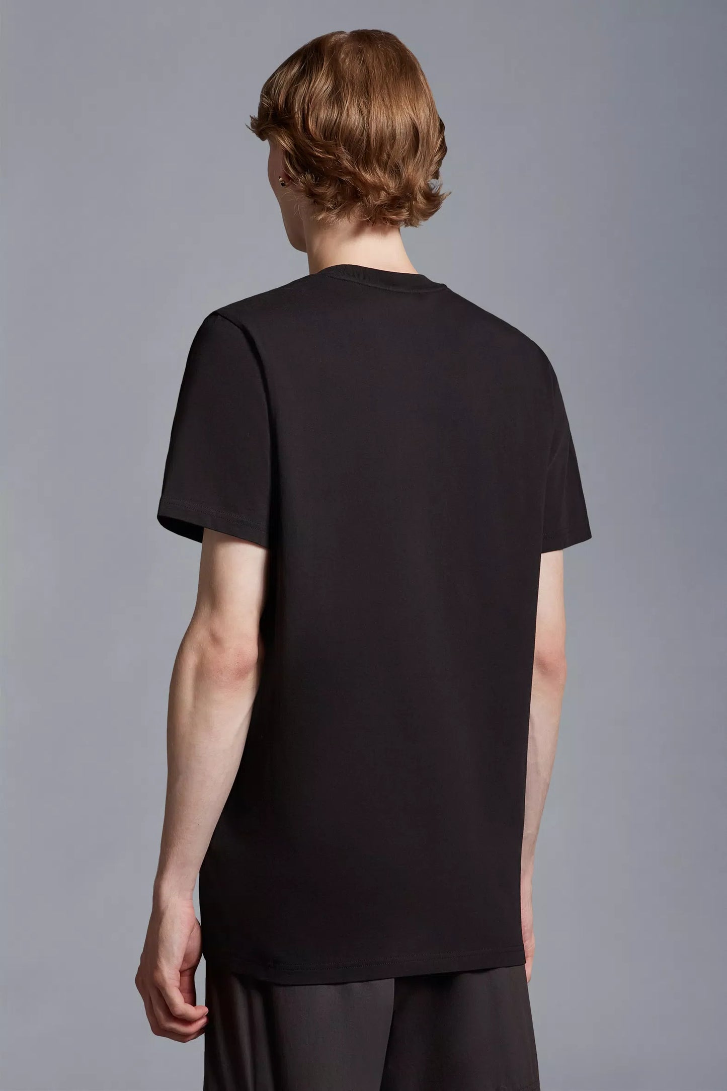 【美品】MONCLER ハートロゴ ブラックTシャツ MONCLER Heart Logo-Patch Cotton T-Shirt Black