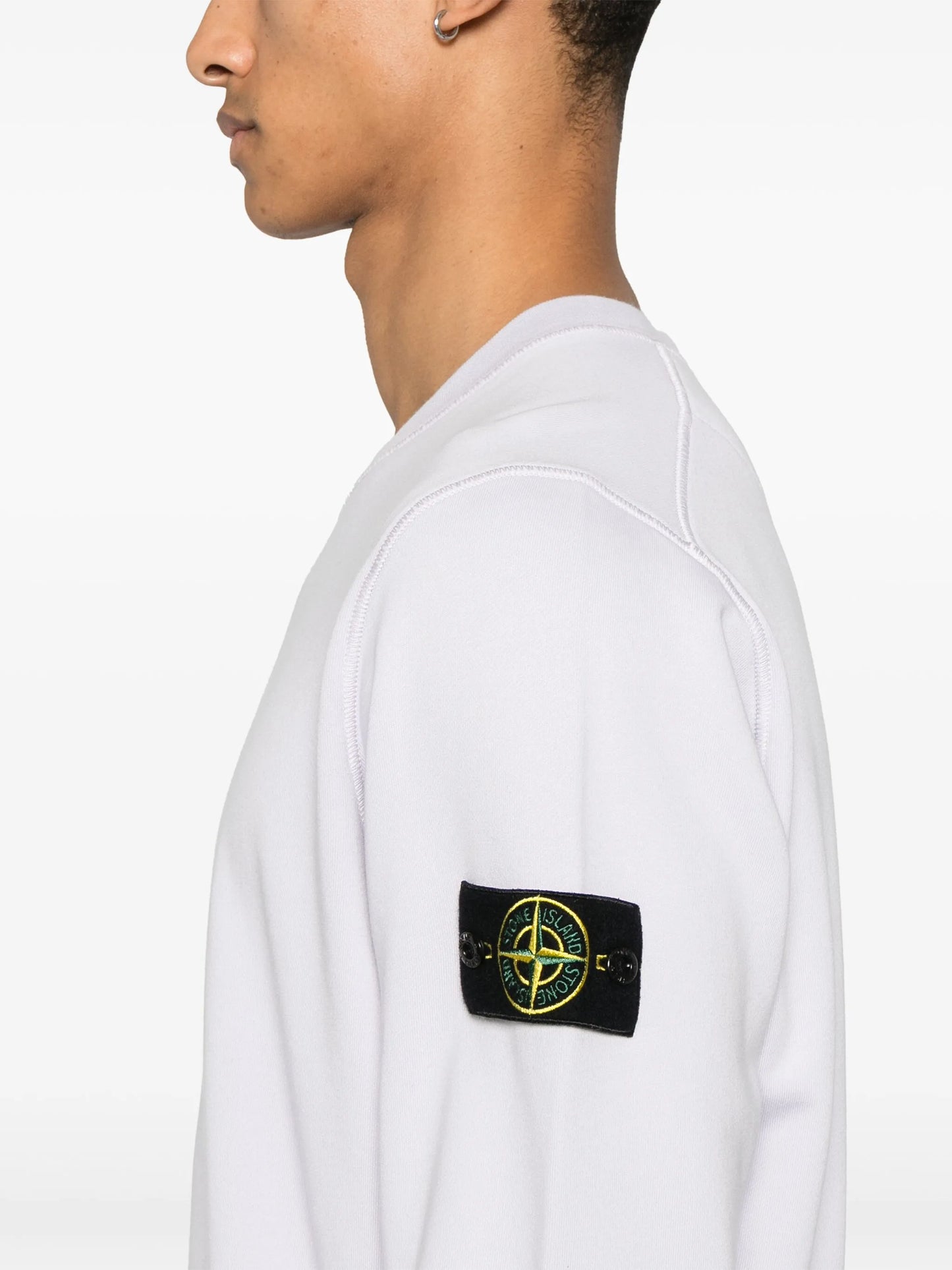 STONE ISLAND Compass-badge Sweatshirt Lilac STONE ISLAND Compass-badge Sweatshirt Lilac