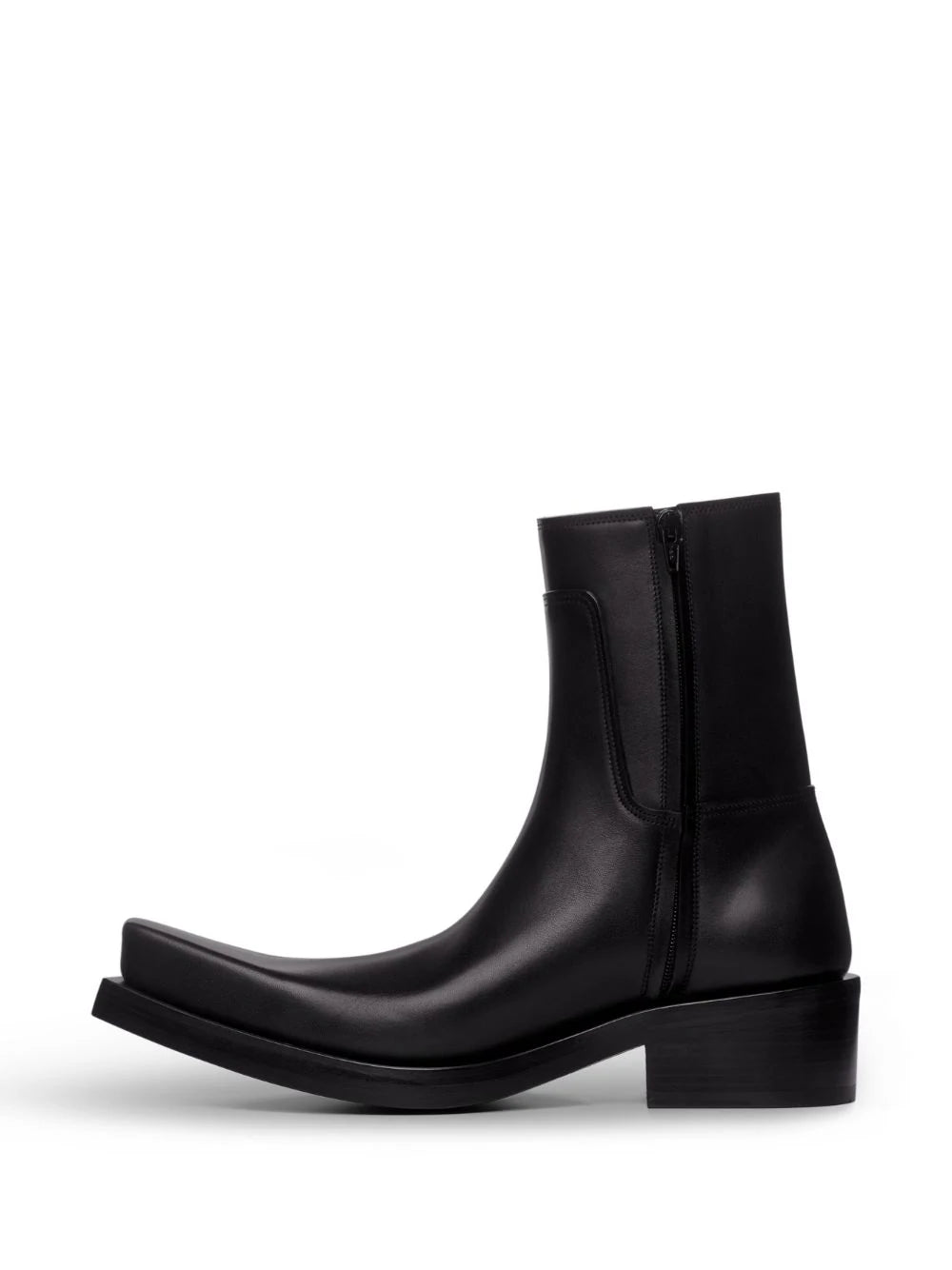 BALENCIAGA MEN Santiago Leather Boots Black - MAISONDEFASHION.COM