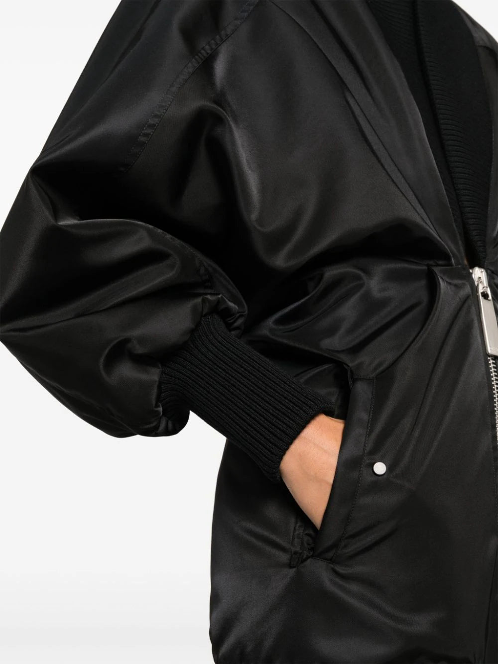 ワンピース OFF-WHITE WOMEN NY Puff Sleeves Zipped Minidress Black OFF-WHITE WOMEN NY Puff Sleeves Zipped Minidress Black