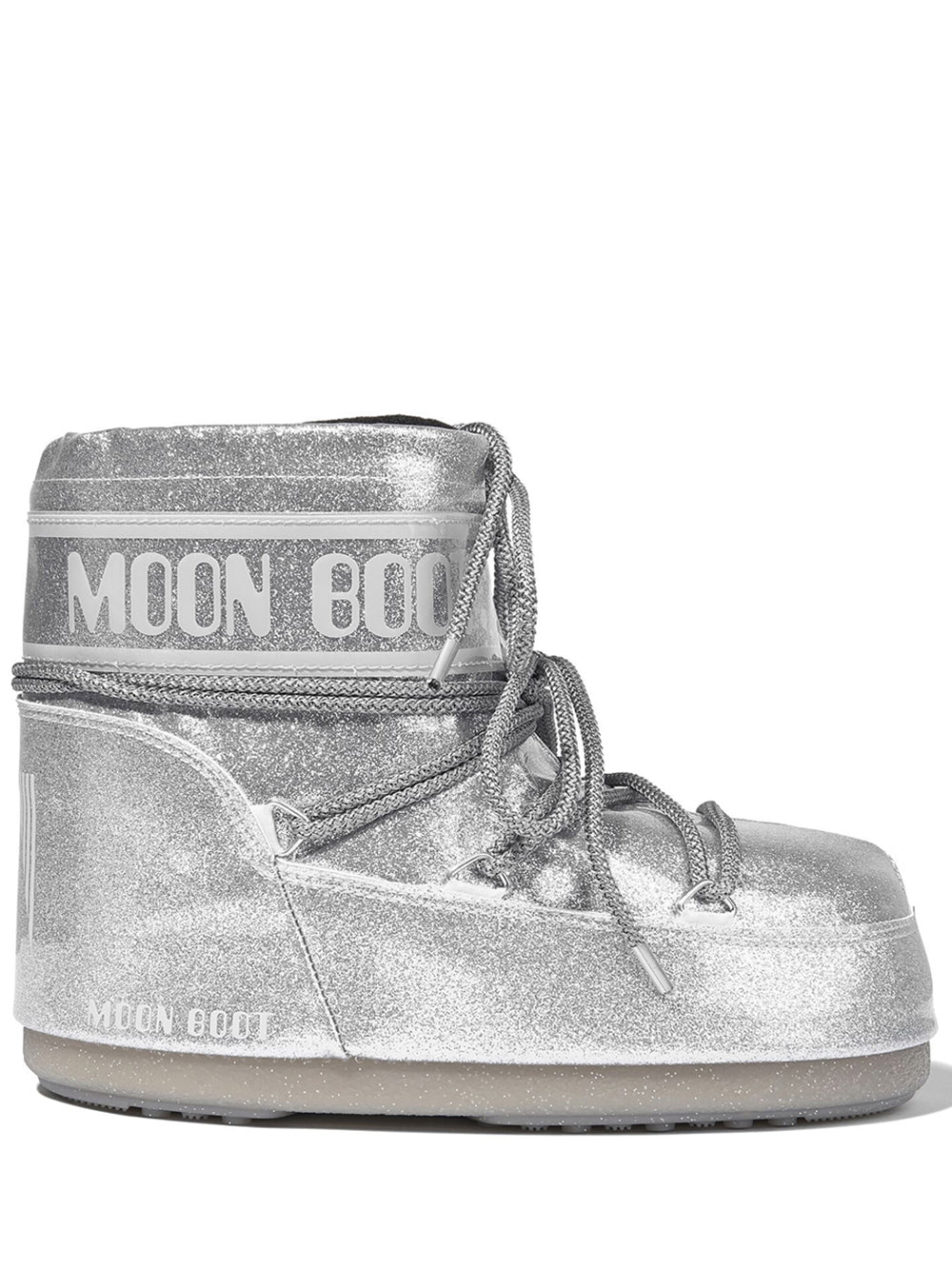 MOON BOOT UNISEX Icon Glitter-detail Ankle Boots Silver - MAISONDEFASHION.COM