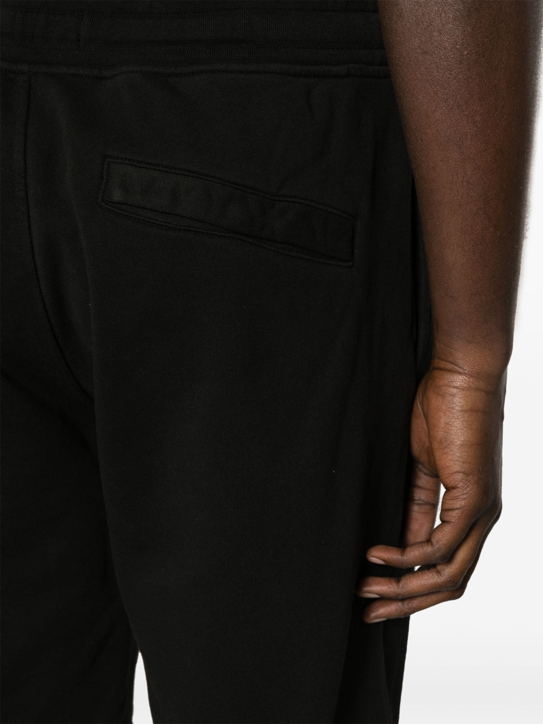 STONE ISLAND MEN Compass Badge Cotton Track Shorts Black - MAISONDEFASHION.COM