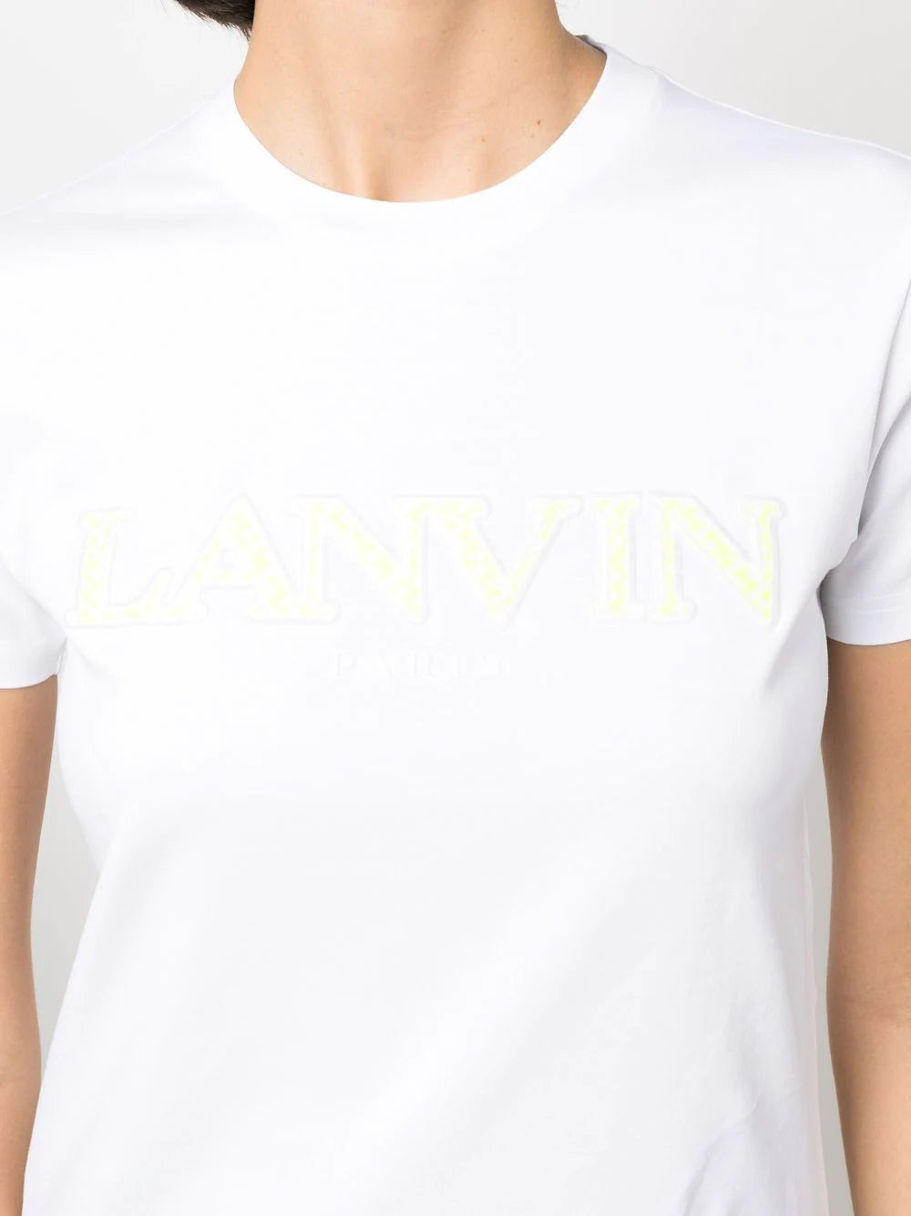 LANVIN WOMEN Classic Fit Lanvin Curb T-Shirt Optic White - MAISONDEFASHION.COM
