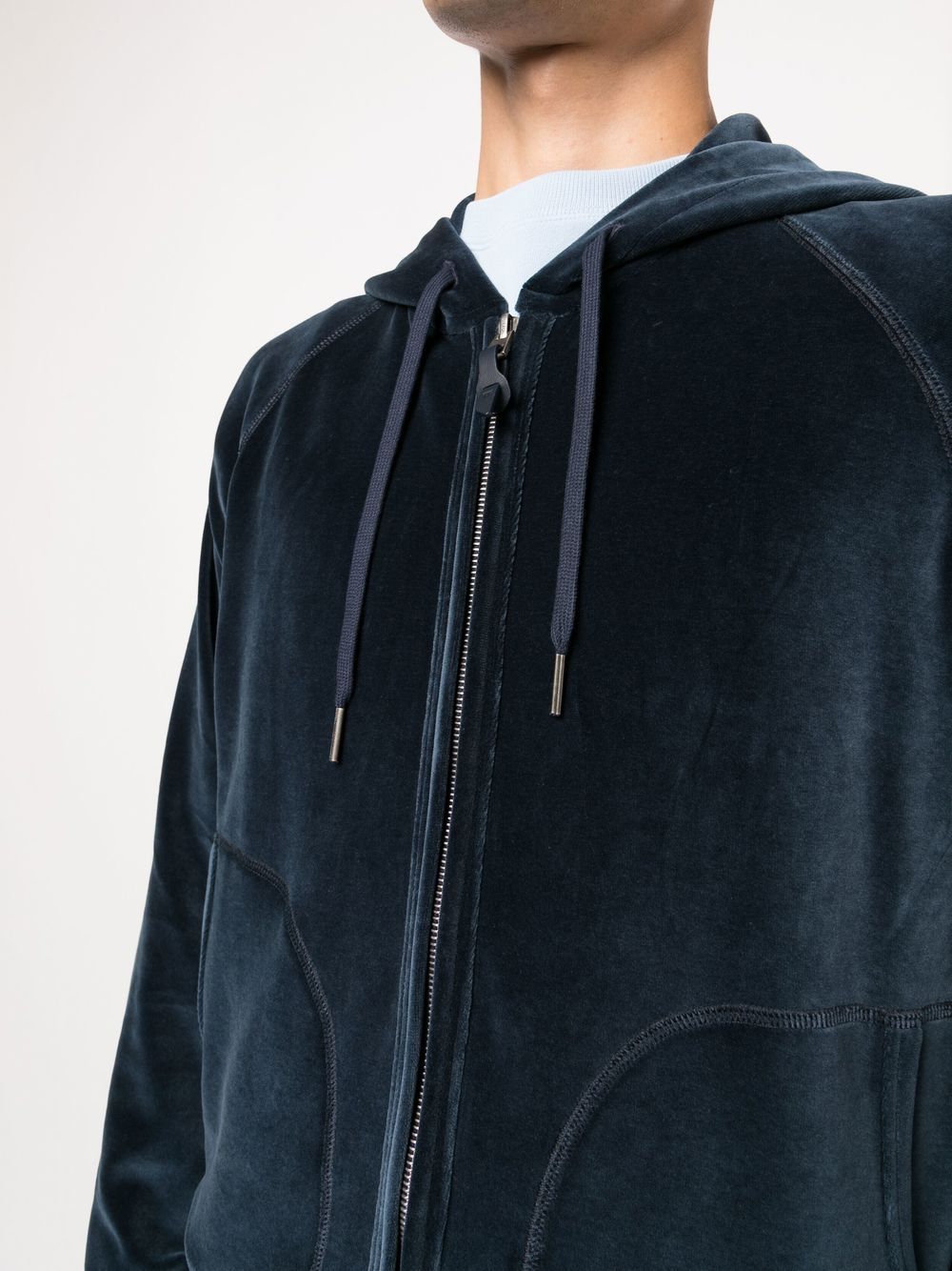 TOM FORD Zip Up Hoodie Navy / Green - MAISONDEFASHION.COM