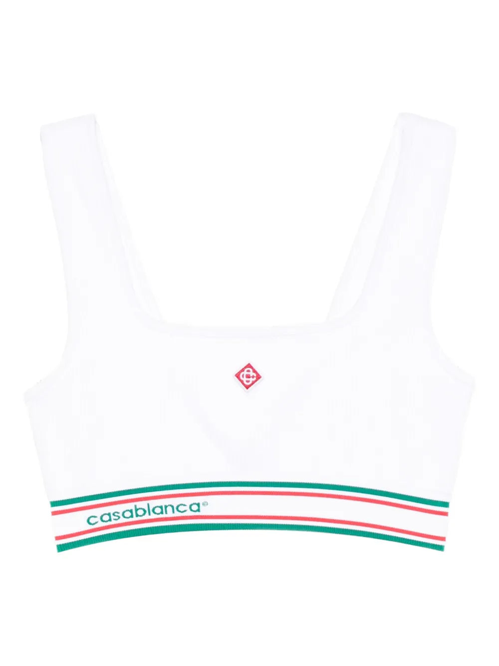 CASABLANCA WOMEN Seamless Bralette White/Multicolour - MAISONDEFASHION.COM