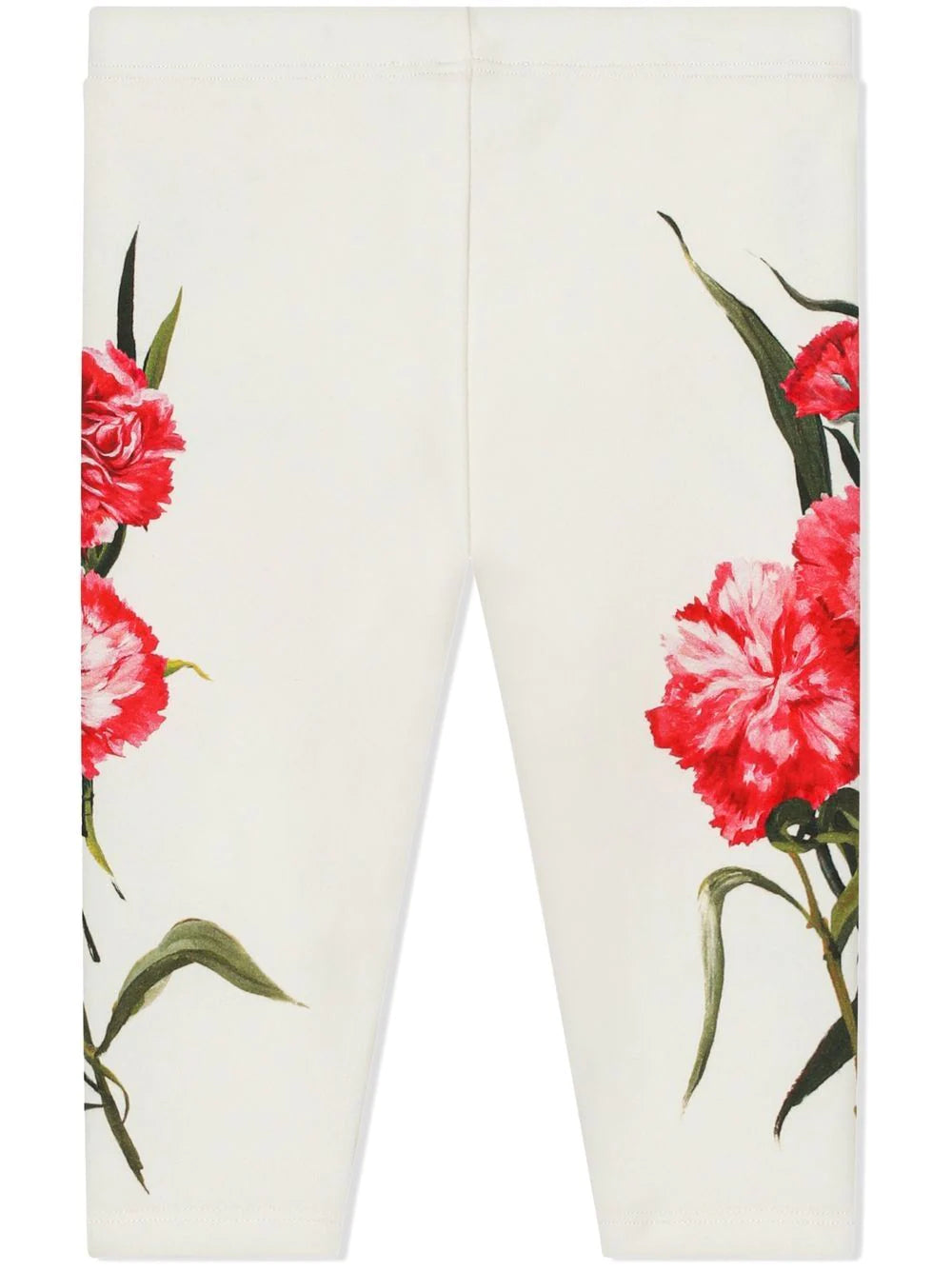 DOLCE & GABBANA BABY Floral-print Leggings White/Multicolour - MAISONDEFASHION.COM