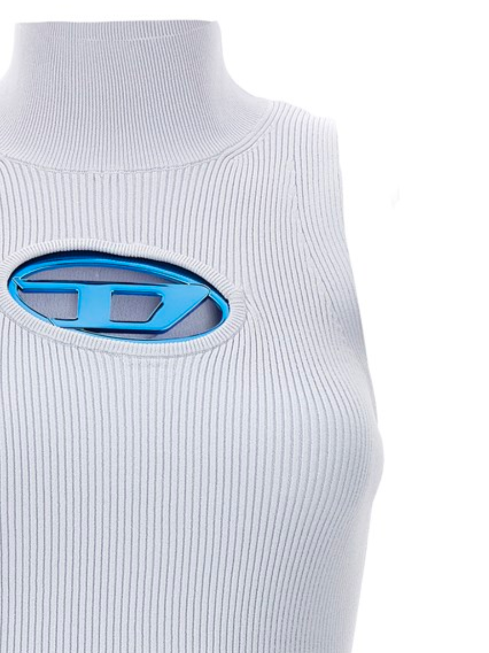 DIESEL WOMEN M-Onerva Logo-plaque Dress Light Blue - MAISONDEFASHION.COM