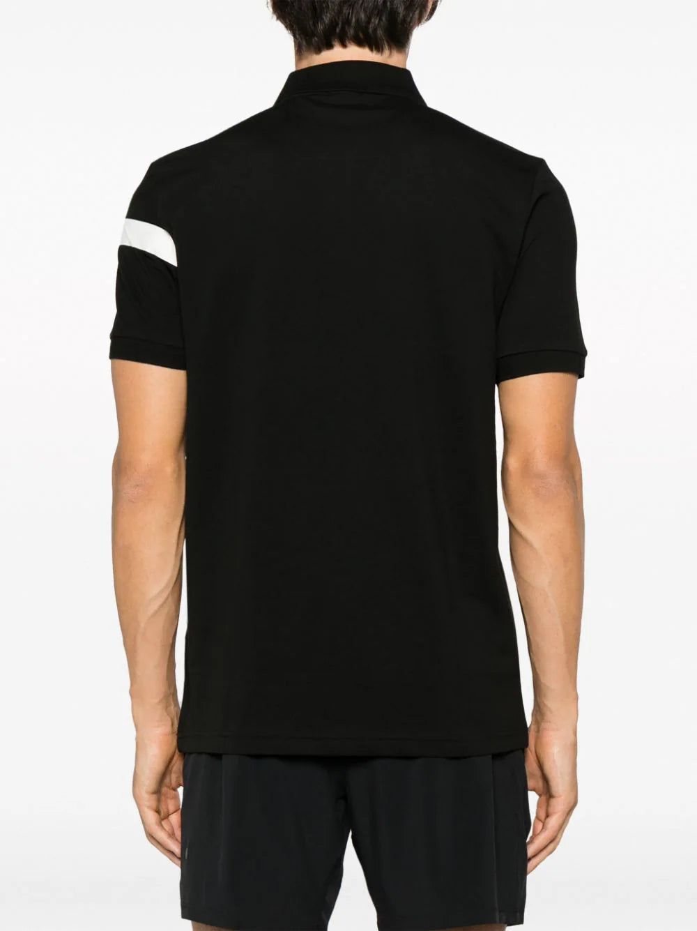 BOSS MEN Logo Short-sleeved Polo Shirt Black - MAISONDEFASHION.COM