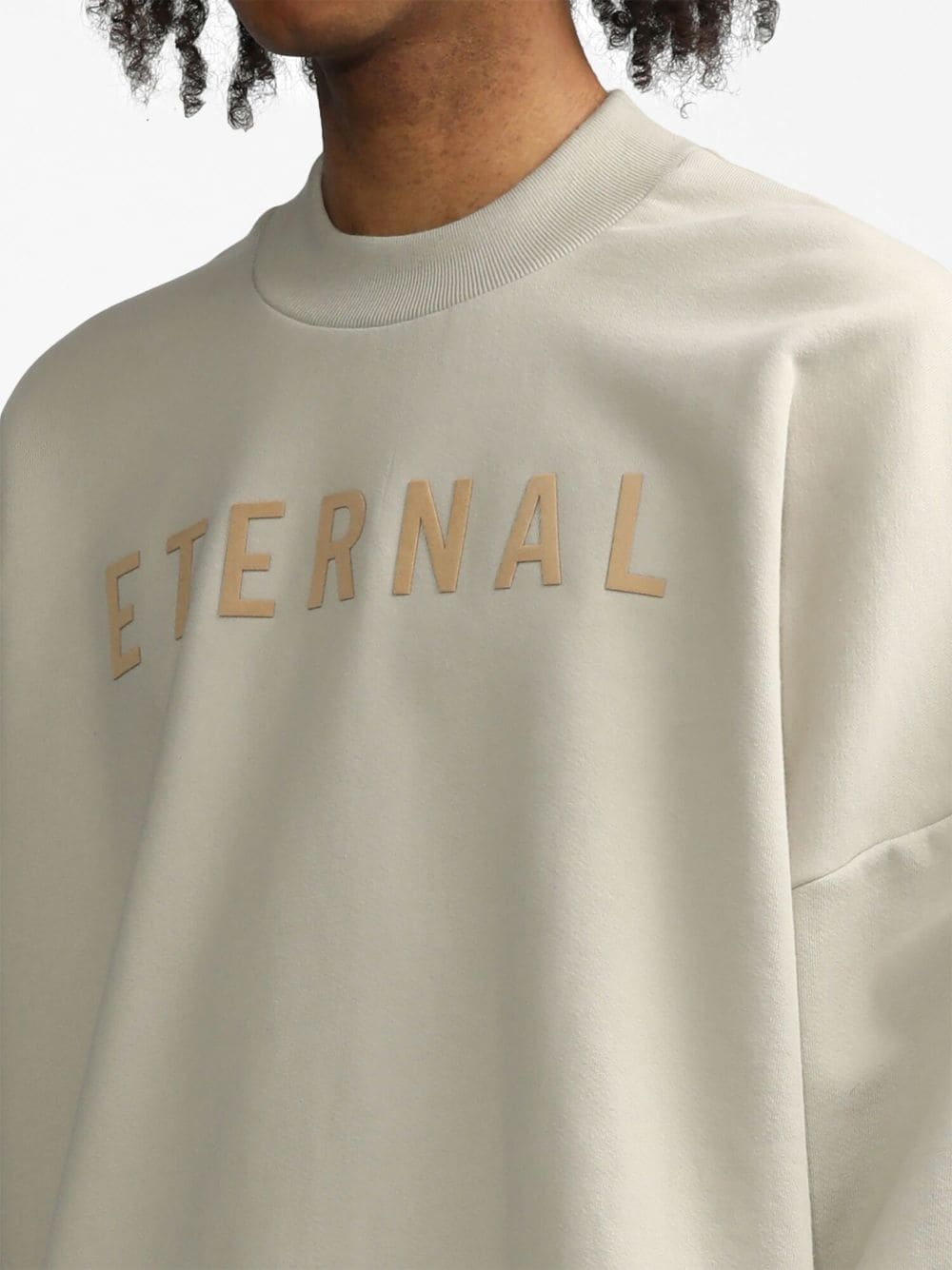 FEAR OF GOD Eternal Fleece Crewneck Sweatshirt Cement - MAISONDEFASHION.COM