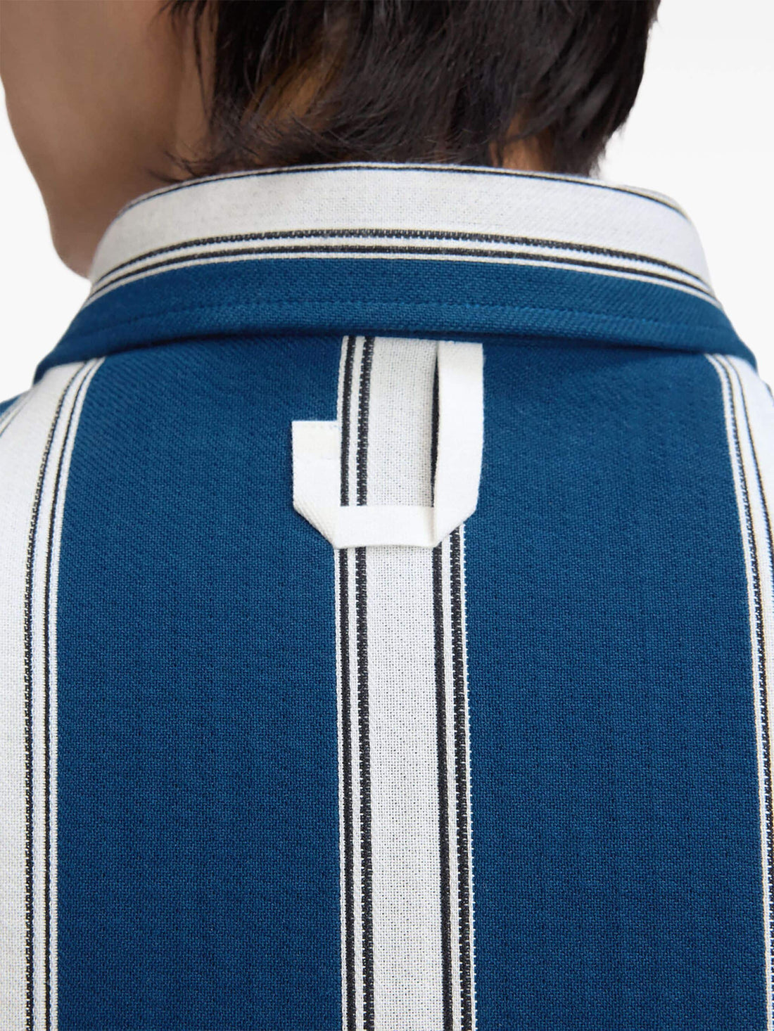 JACQUEMUS La Chemise Papier Logo Stripes Shirt Blue/White